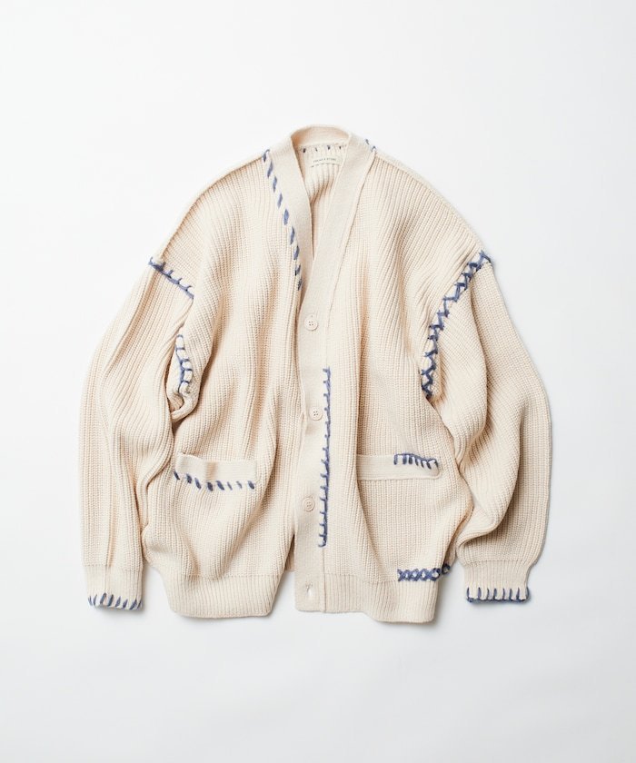 FREAK'S STORE｜リラックスフィット ハンドステッチデザイン 畦編み