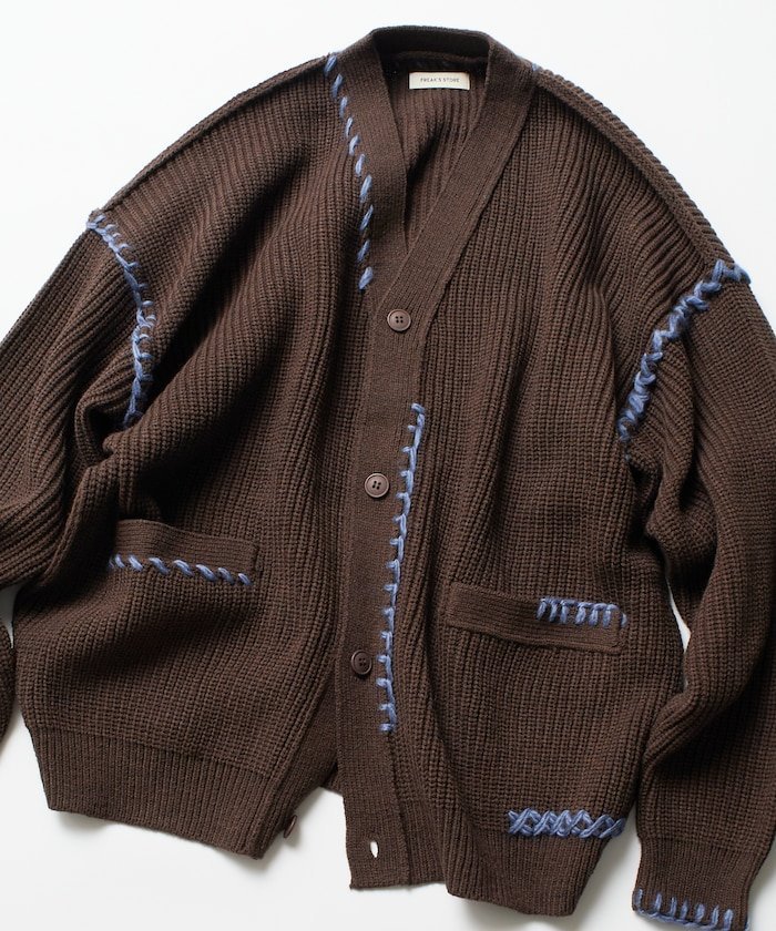 FREAK'S STORE｜リラックスフィット ハンドステッチデザイン 畦編み