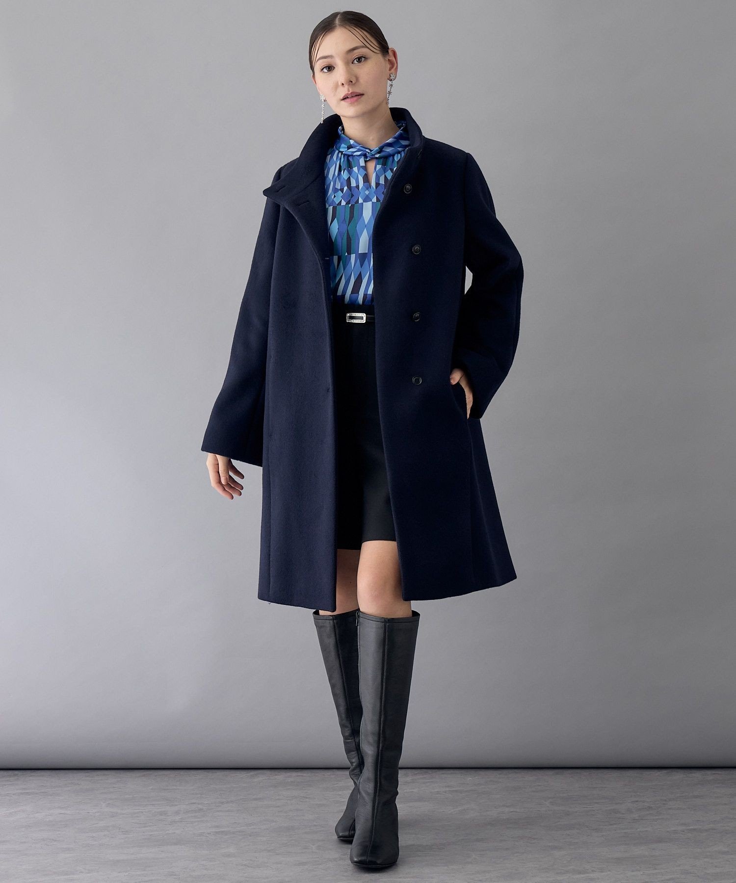 ANAYI｜シャルムビーバースタンドカラーコート | Rakuten Fashion(楽天