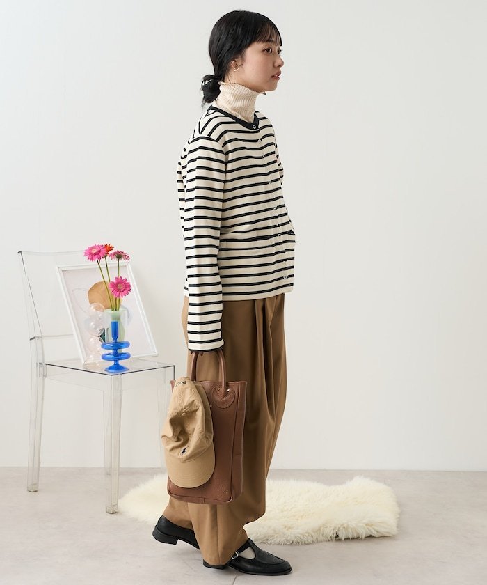 FREAK'S STORE｜ワンポイント ハート刺繍 コンパクトカーディガン 24AW