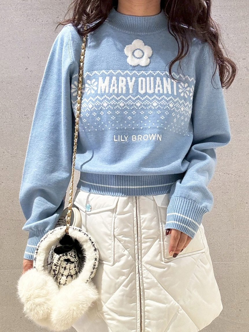 LILY BROWN｜【LILY BROWN×MARY QUANT】ジャガードロゴニットトップス