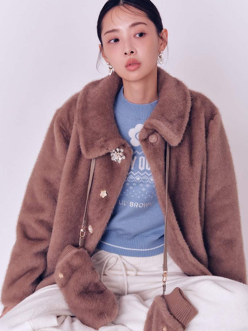 LILY BROWN｜【LILY BROWN×MARY QUANT】ジャガードロゴニットトップス