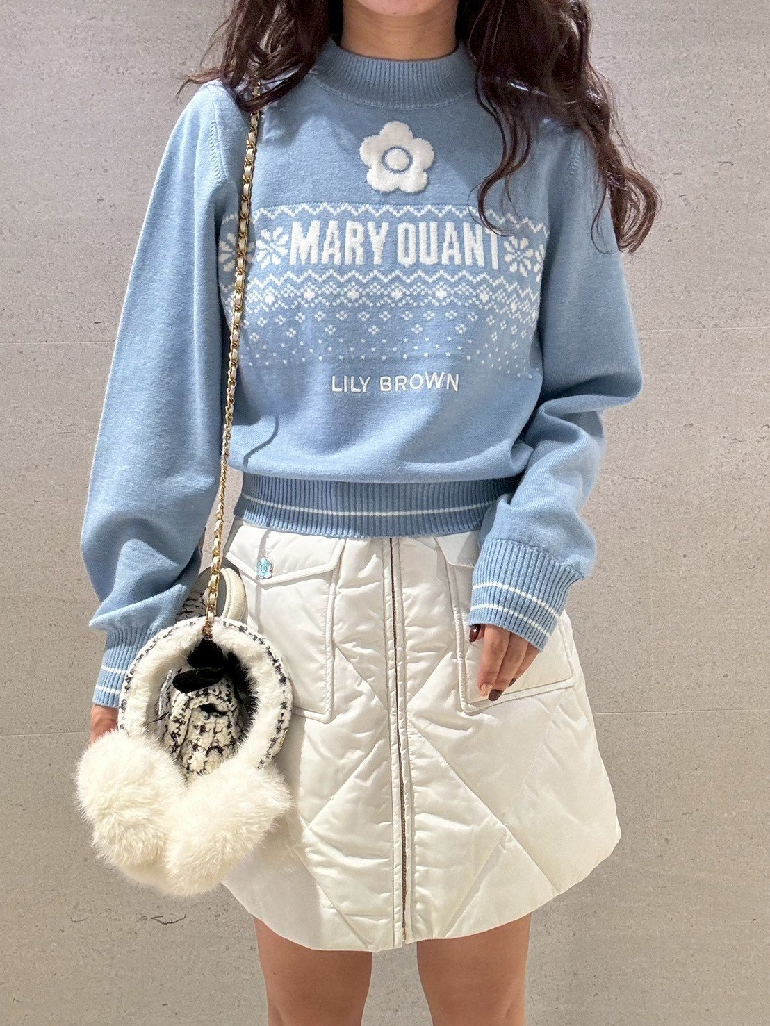 LILY BROWN｜【LILY BROWN×MARY QUANT】ジャガードロゴニットトップス