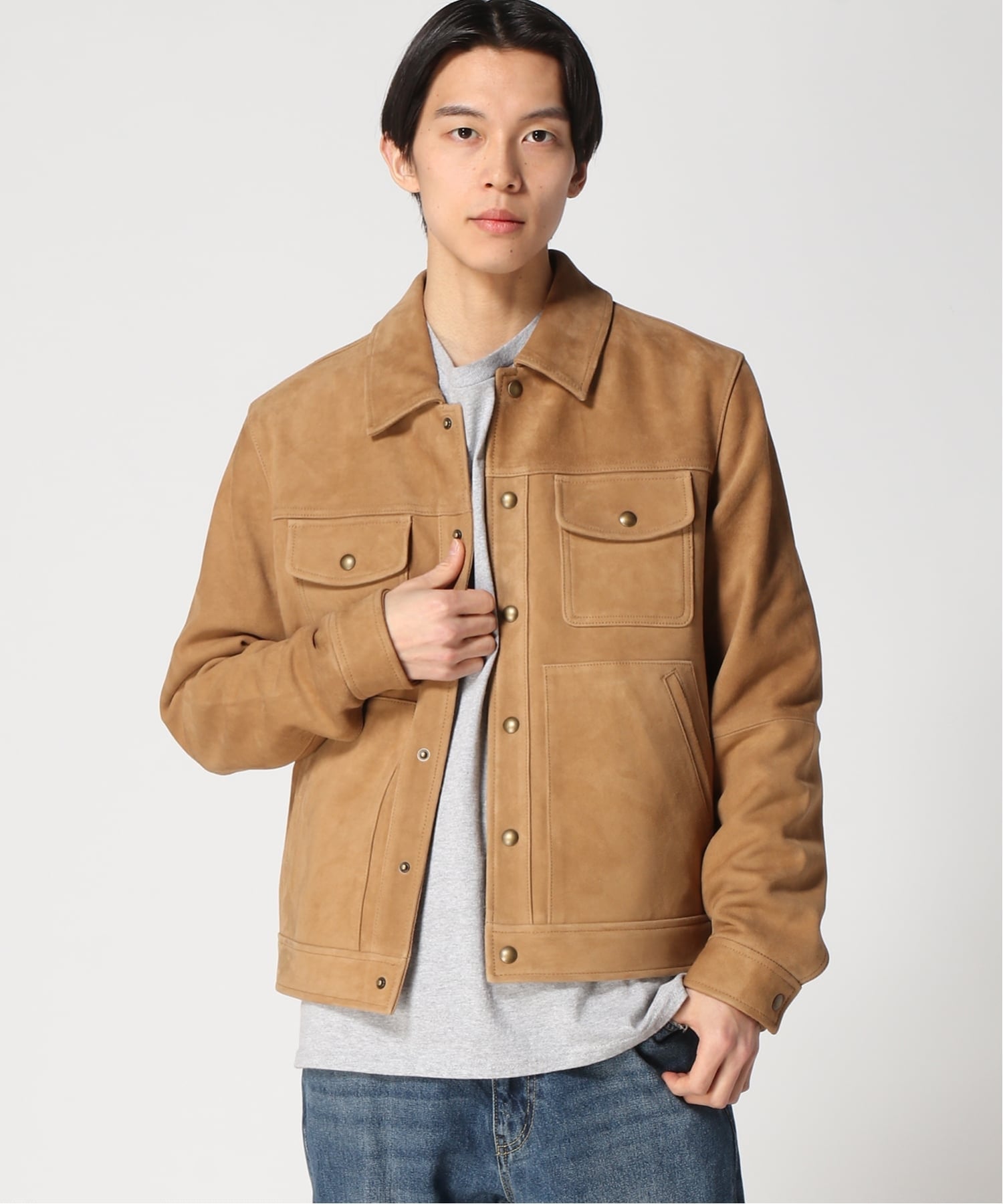 BANANA REPUBLIC｜(M)スエード トラッカージャケット | Rakuten