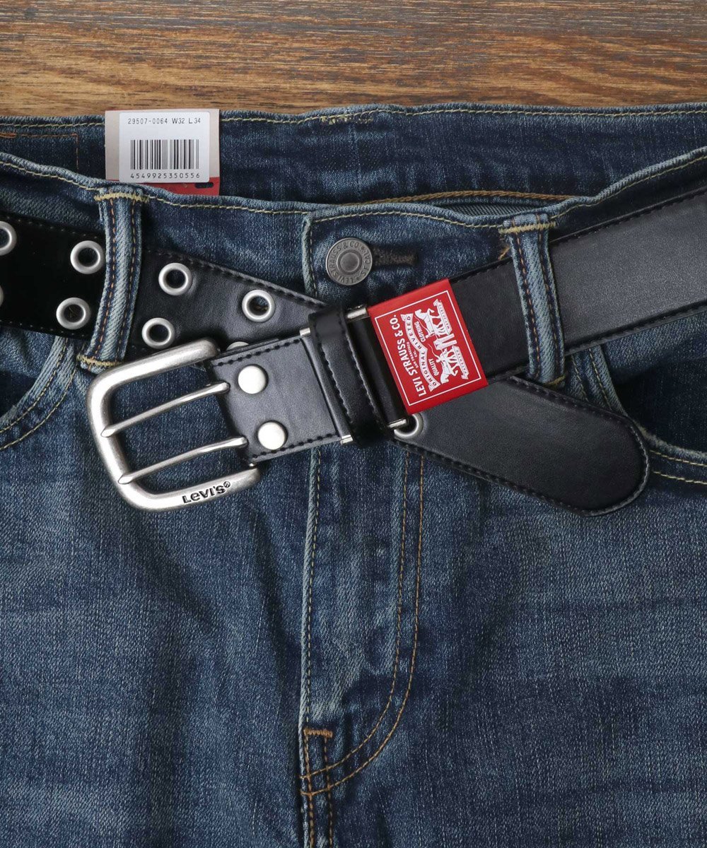 marukawa｜Levi's リーバイス ベルト メンズ ダブルピン ハトメ 太め