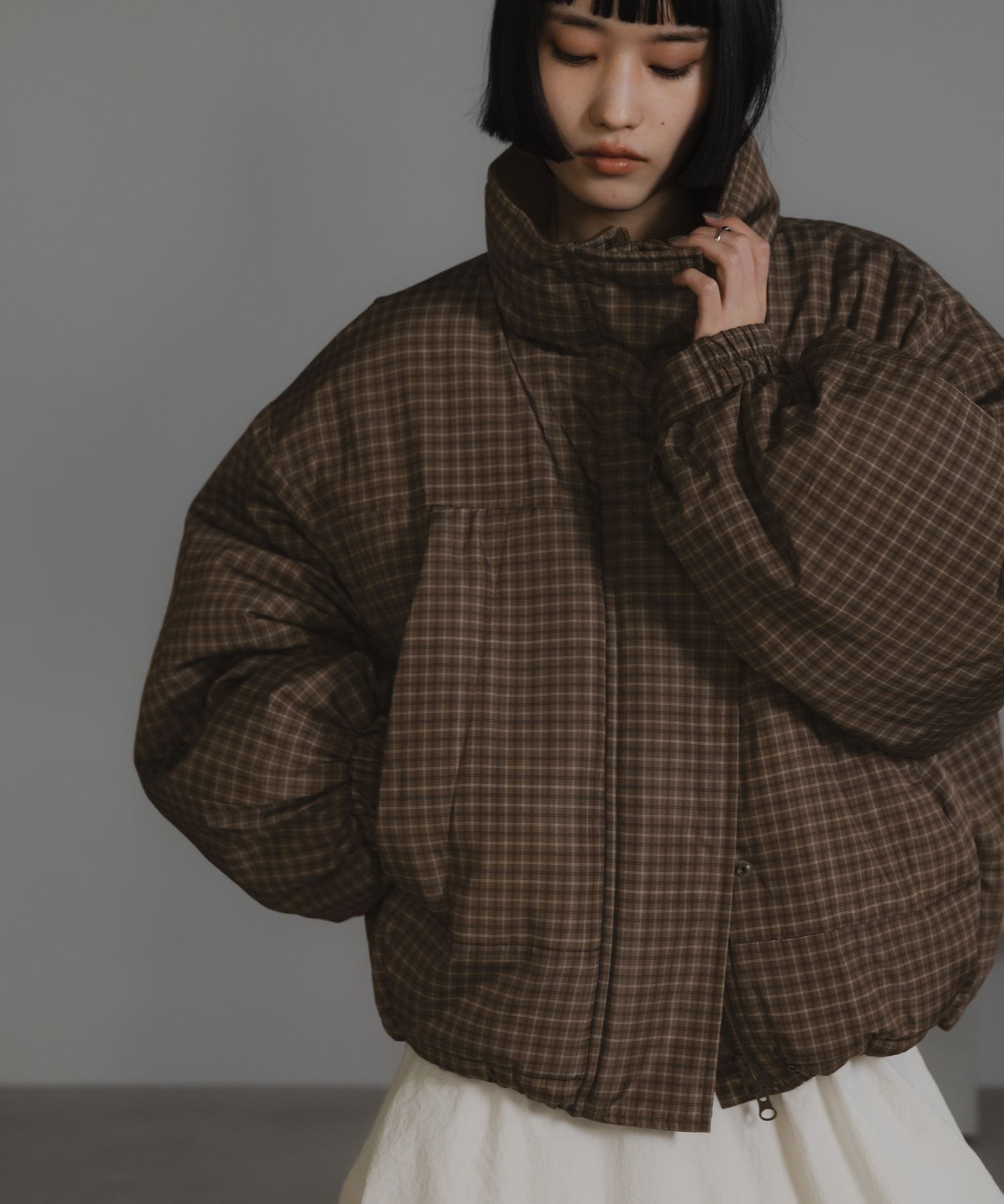 LOWRYS FARM｜チェックモンスターショートコート | Rakuten Fashion