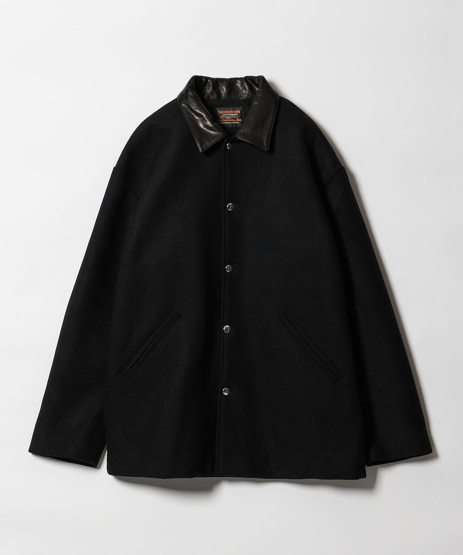SKOOKUM × monkey time メルトン レザーカラ－ ジャケット SKOOKUM（スクーカム） ブルゾン アウター × monkey time」メルトン