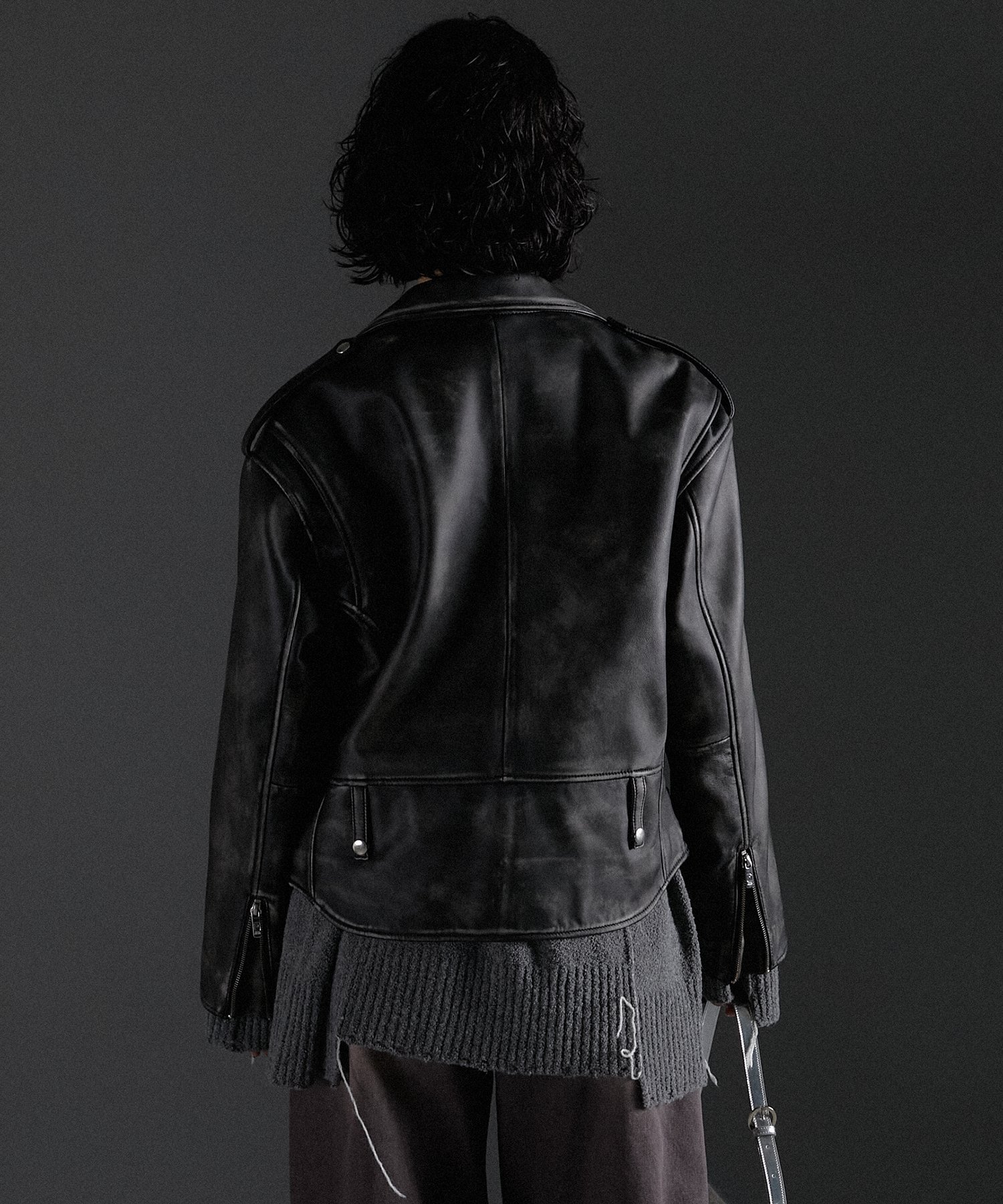 PRANK PROJECT｜ラブオフCOWレザーライダースジャケット / Rub Off COW