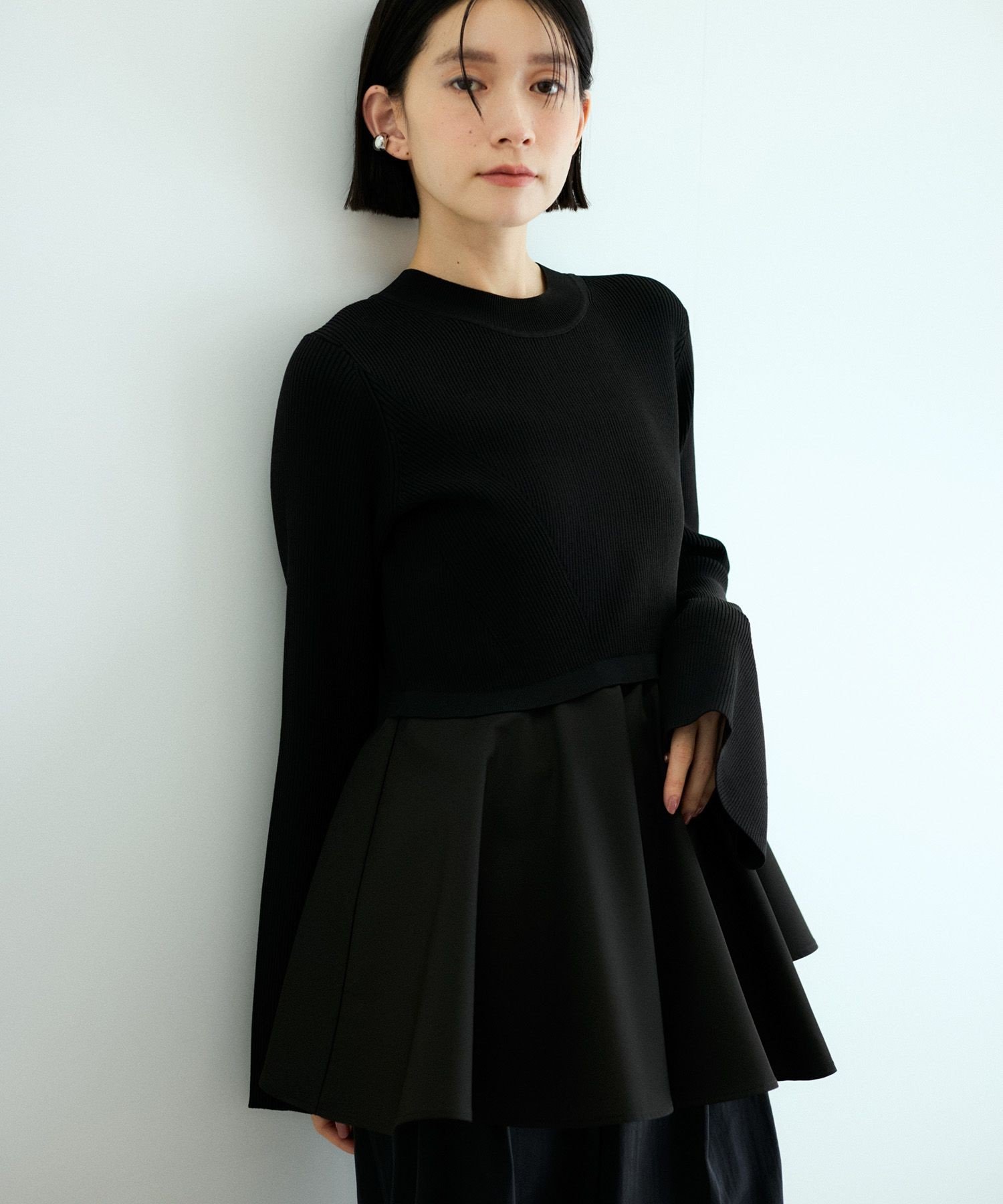 ADAM ET ROPE'｜【サステナブル】・【オケージョン】ペプラムコンビ