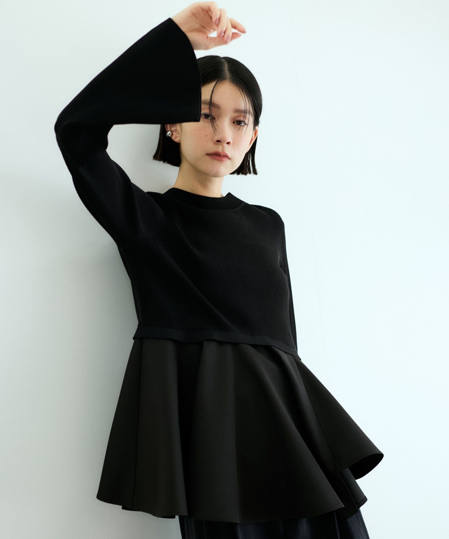 ADAM ET ROPE'｜【サステナブル】・【オケージョン】ペプラムコンビ