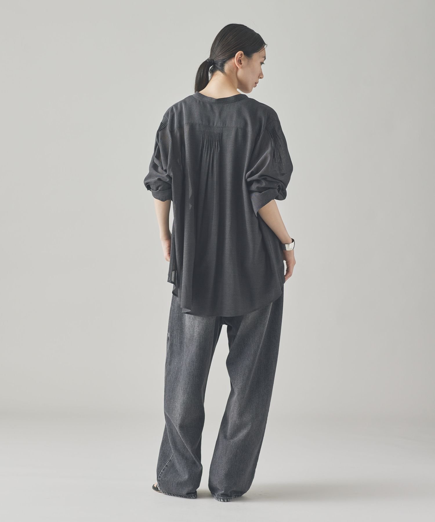 Curensology｜ウールミックスボイルフリルブラウス | Rakuten Fashion