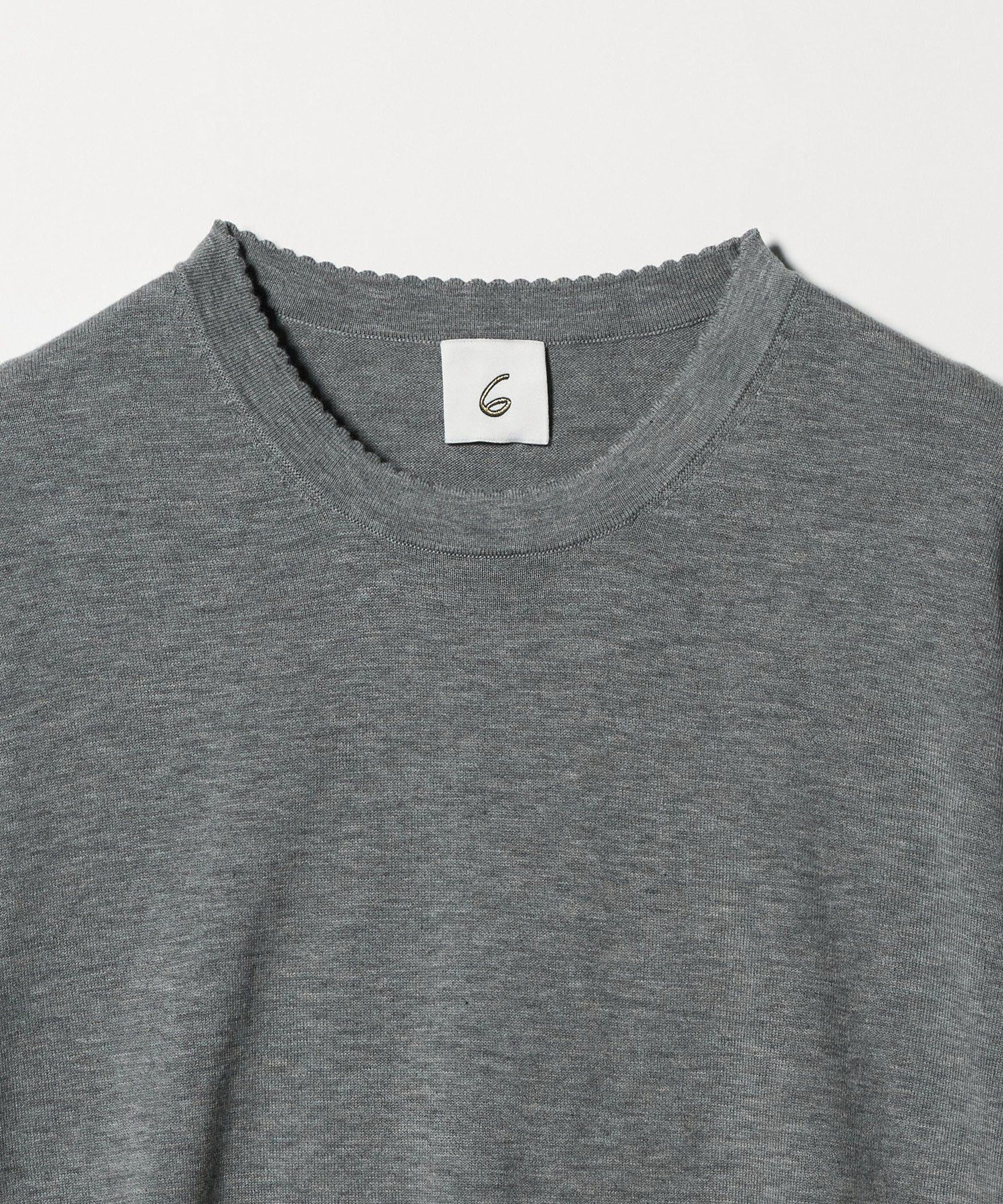 今期2026年春夏＜6(ROKU)＞ コットン ピコット クルーネック ニット BEAUTY&YOUTH UNITED ARROWS｜<6(ROKU)> コットン ピコット クルー