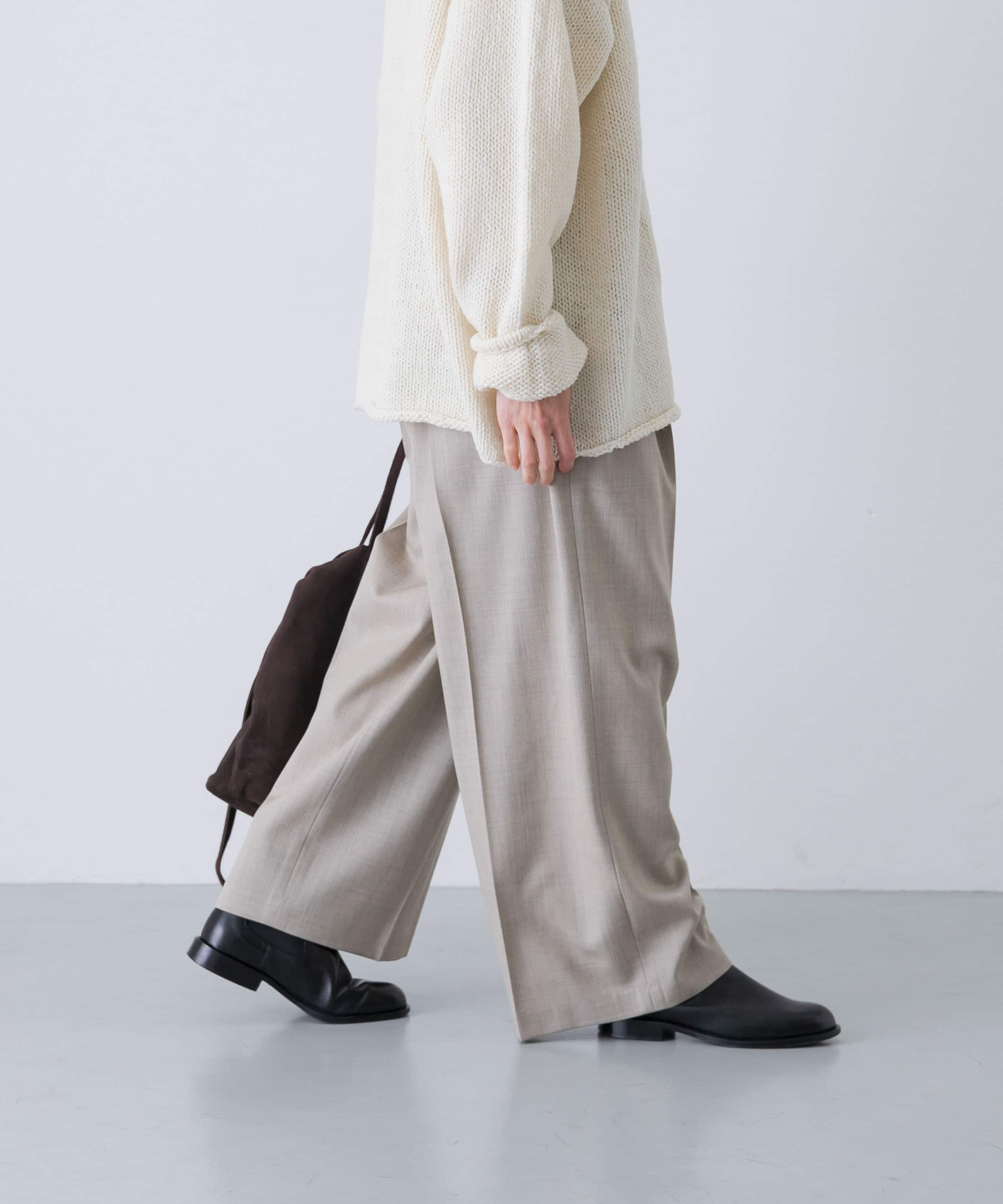 かぐれ｜ウォッシャブルウールツイルパンツ | Rakuten Fashion(楽天