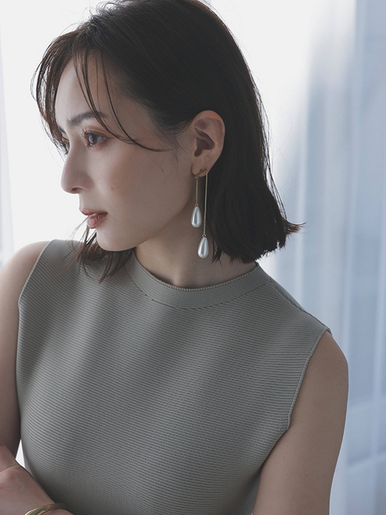 anuans｜ホールガーメントペプラムノースリーブニット | Rakuten