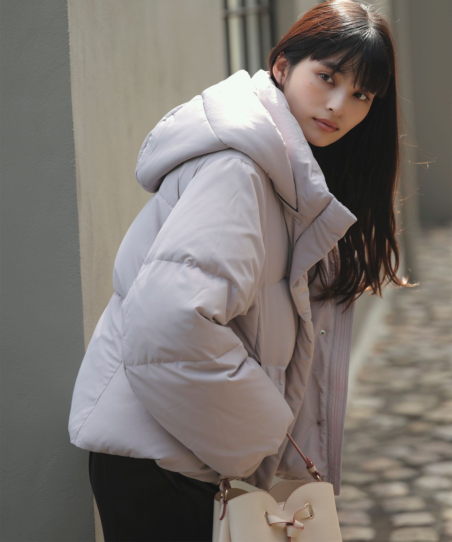 VIS｜【アウター総選挙3位】フード取り外し可能軽量ダウンブルゾン