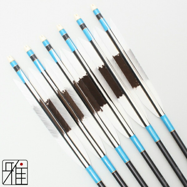 楽天市場】弓道 矢 ジュラルミン矢 6本組ターキー手描染羽 2015