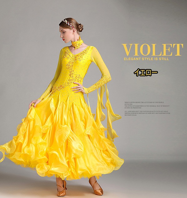 楽天市場】【S/M/L/XL/2XL】 社交ダンス衣装 社交ダンス ドレス 社交