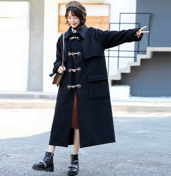 楽天市場】ダッフルコート レディース 超ロング丈 女子 アウター 通学