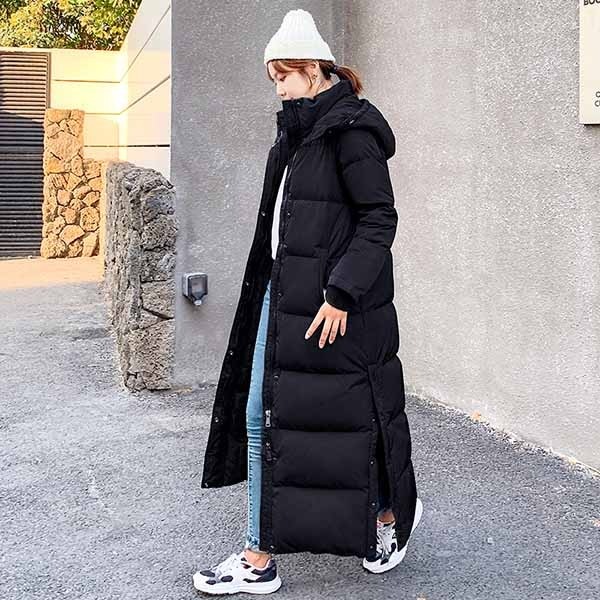 楽天市場】【スカーフおまけ】ダウンコート 超ロング フード有り