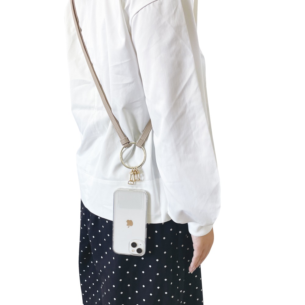 楽天市場】NEWT ショルダーストラップ リング付きレザー ブラック