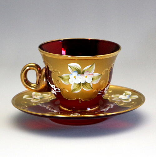 楽天市場】ヴェネチアン ベネチアン グラス ムラノ カップ＆ソーサー