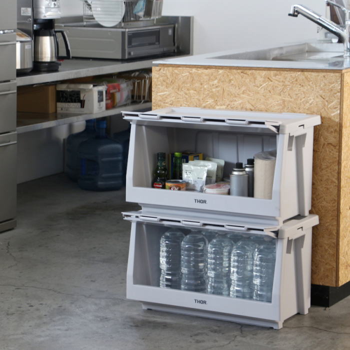 楽天市場】THOR ソー スタッキング シェルフ コンテナ 50L フルセット