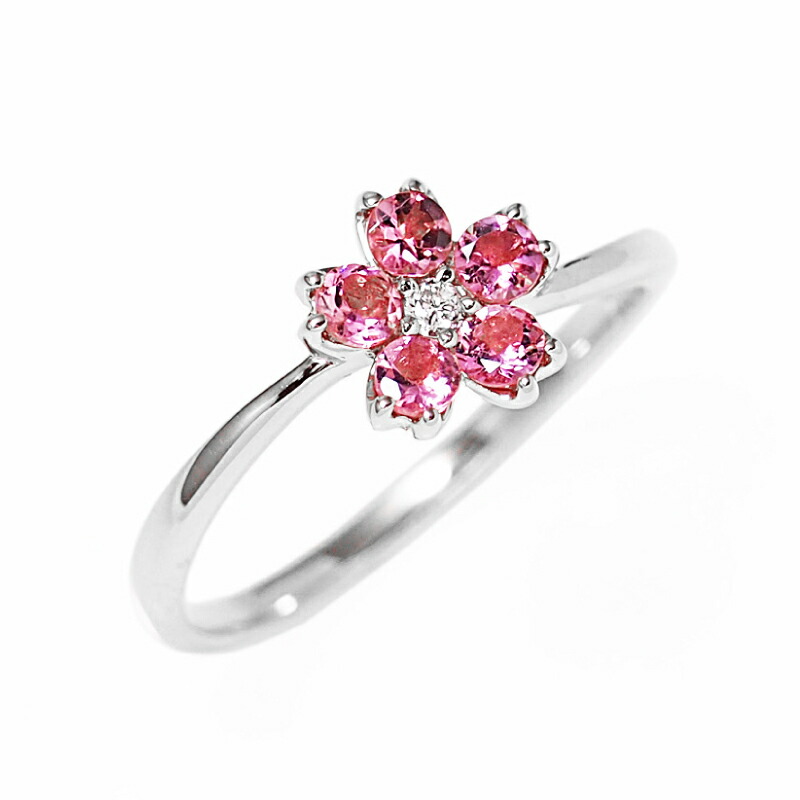 楽天市場】＼4,000円OFFクーポン3/11迄／ 桜 リング ピンクトルマリン