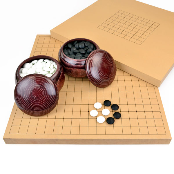 楽天市場】初心者の木製囲碁入門セット※木製新桂13路9路盤