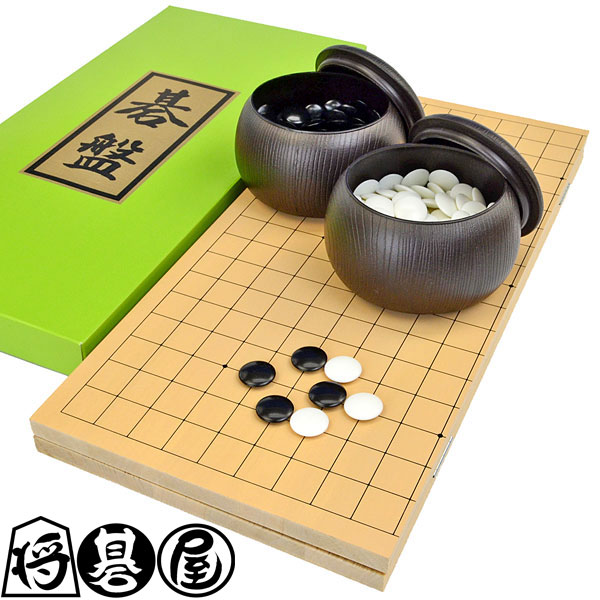 楽天市場】木製囲碁セット 新桂5号折碁盤セット(プラ碁石椿・ブロー