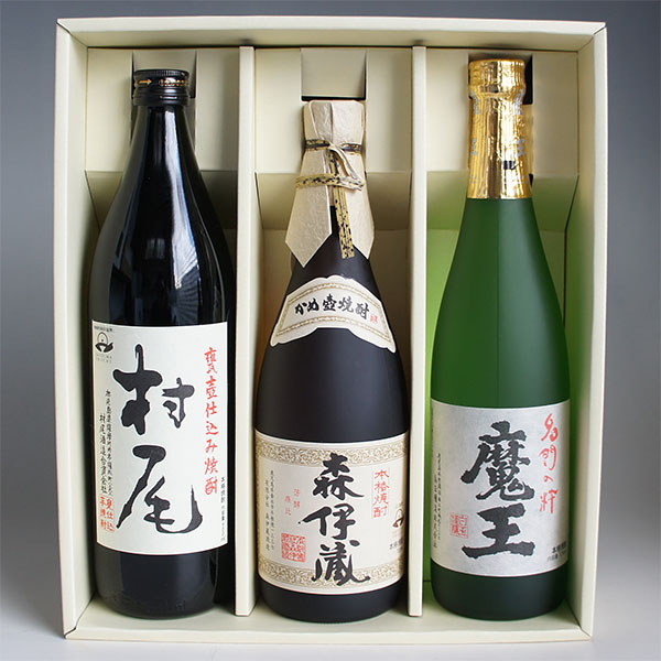 楽天市場】芋焼酎 飲み比べセット 3M 森伊蔵720ml・魔王720ml・村尾