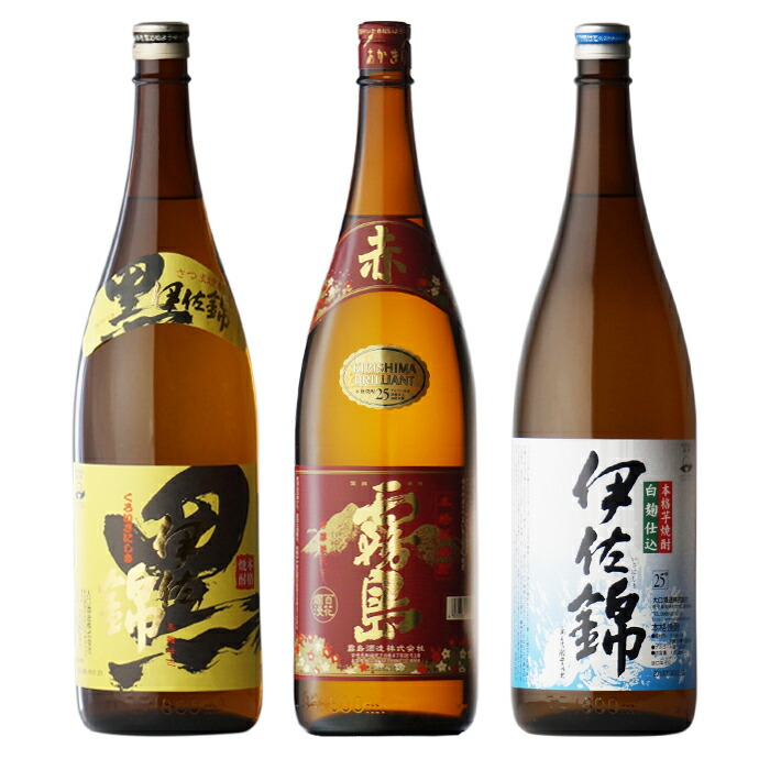 楽天市場】赤霧島1800 + 伊佐錦1800瓶 + 黒伊佐錦1800瓶 1800ml 合計3