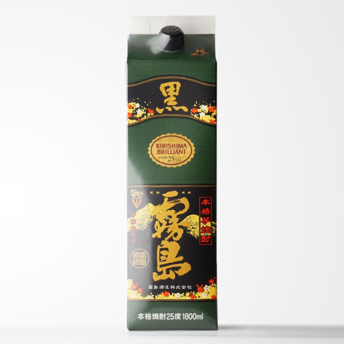 楽天市場】黒霧島 25度1800mlパック 12本セット 宮崎県 霧島酒造 地域