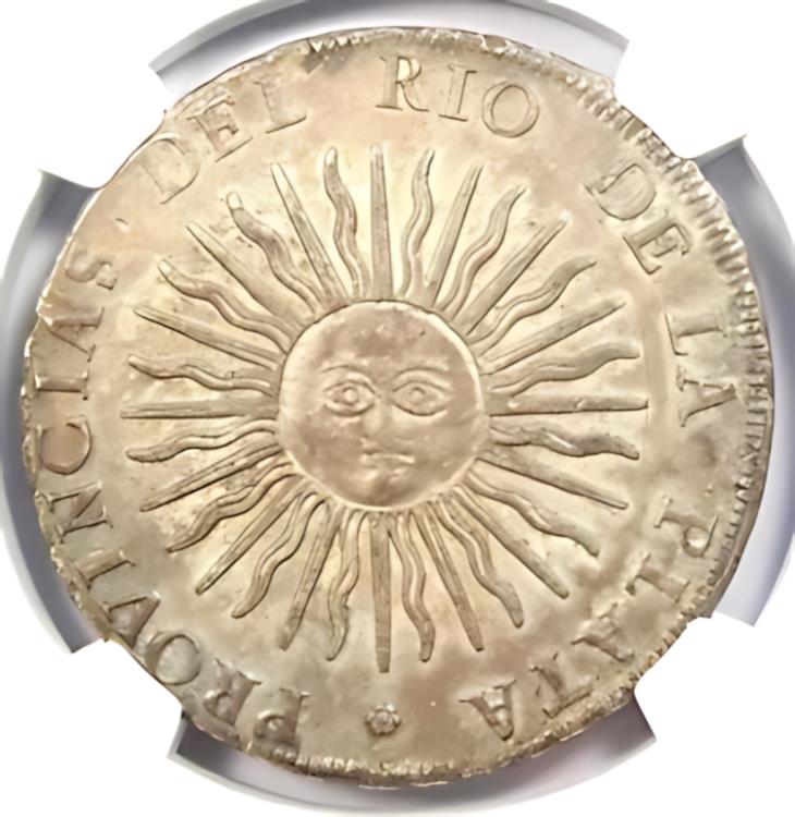 楽天市場】1813 アルゼンチン 8 レアル サン コイン 8R - 認定 NGC AU