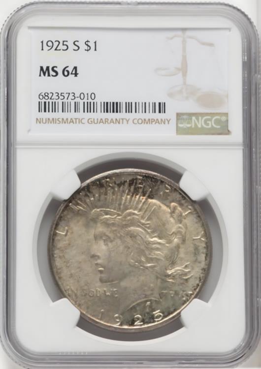 楽天市場】1925 年 米国平和銀ドル 1 ドル - NGC MS 64 : 世界の紙幣