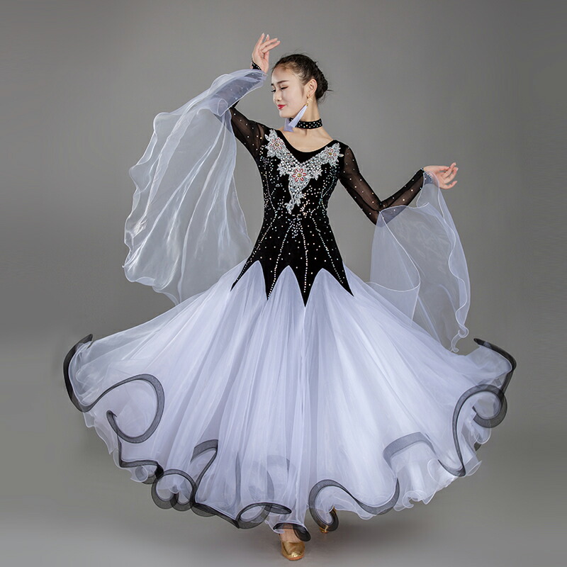 楽天市場】社交ダンス サイズ S M L XL 2XL ラテン衣装 モダンドレス