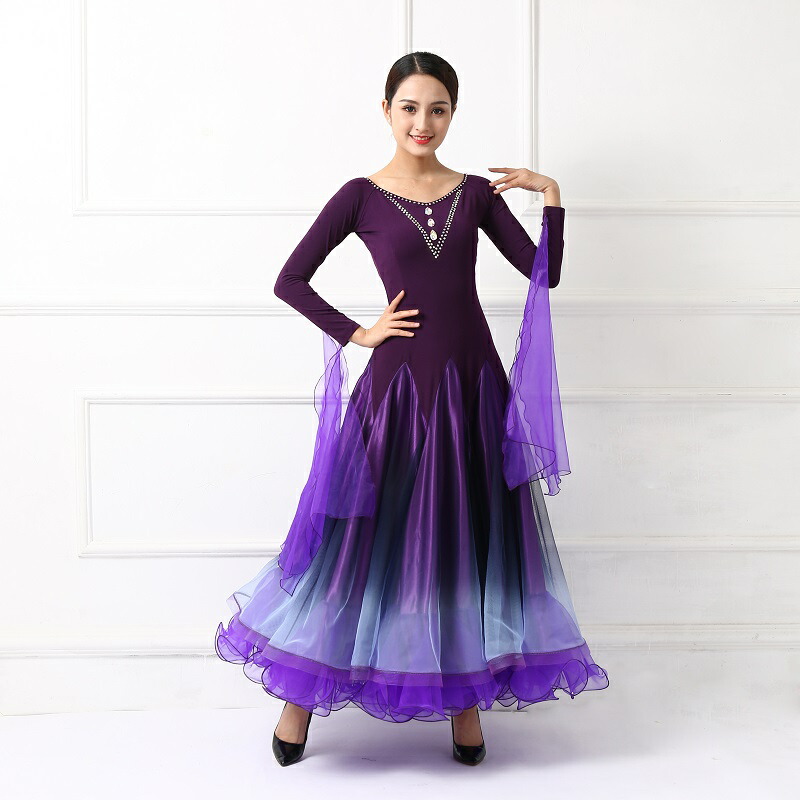楽天市場】社交ダンス モダンドレス エレガント ワルツダンス