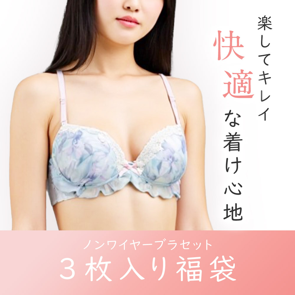 楽天市場】ノンワイヤーブラ＆ショーツ 3セット福袋 2026【M L LL