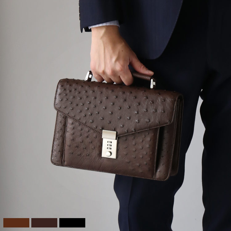 楽天市場】【4h限定20%off】オーストリッチ メンズ バッグ ダイヤル
