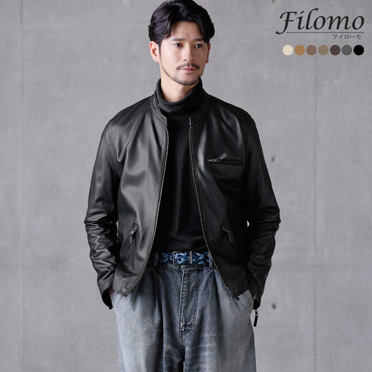 楽天市場】【24h限定10%off】レザージャケット メンズ 本革 ラムレザー
