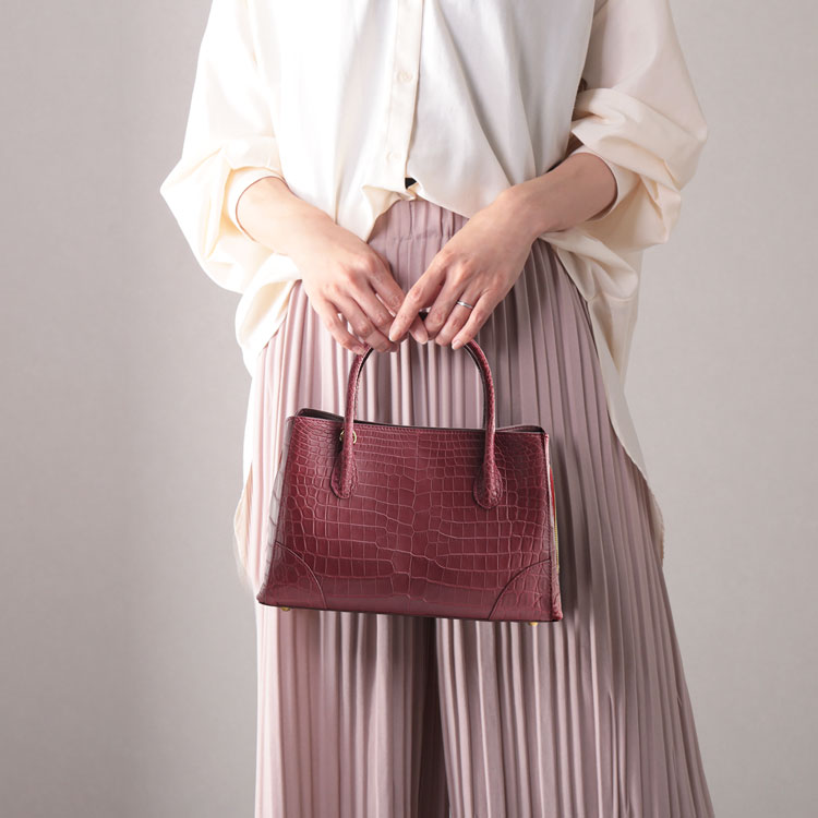 楽天市場】【4h限定20%off】クロコダイル ハンドバッグ レディース