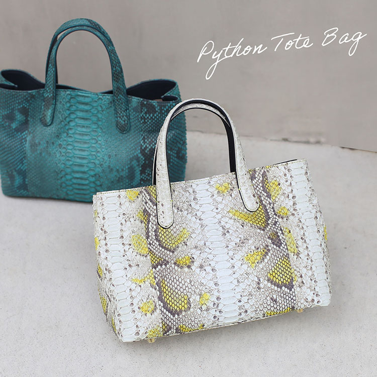 楽天市場】【4h限定20%off】パイソン トートバッグ レディース 軽量
