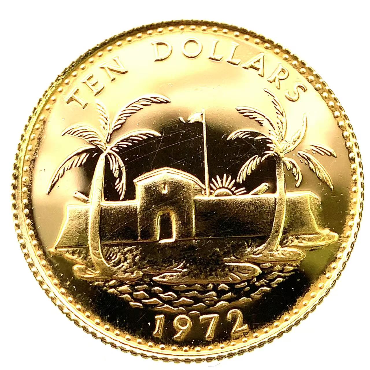 楽天市場】バハマ諸島 10ドル金貨 エリザベス女王二世 K22 1972年 3.2g