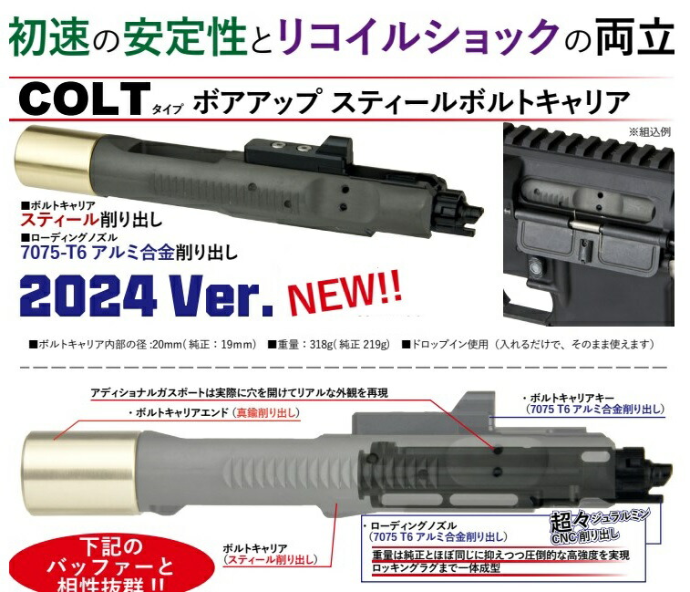 楽天市場】VOLANTE AIRSOFT 2024Ver. ボルトキャリアー Coltタイプ