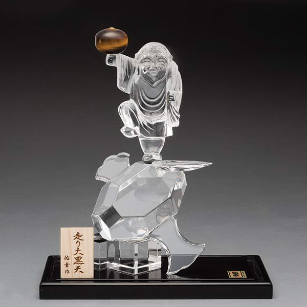 楽天市場】置物 オブジェ 水晶細工 大黒天像 招福 走り大黒天 田中佑