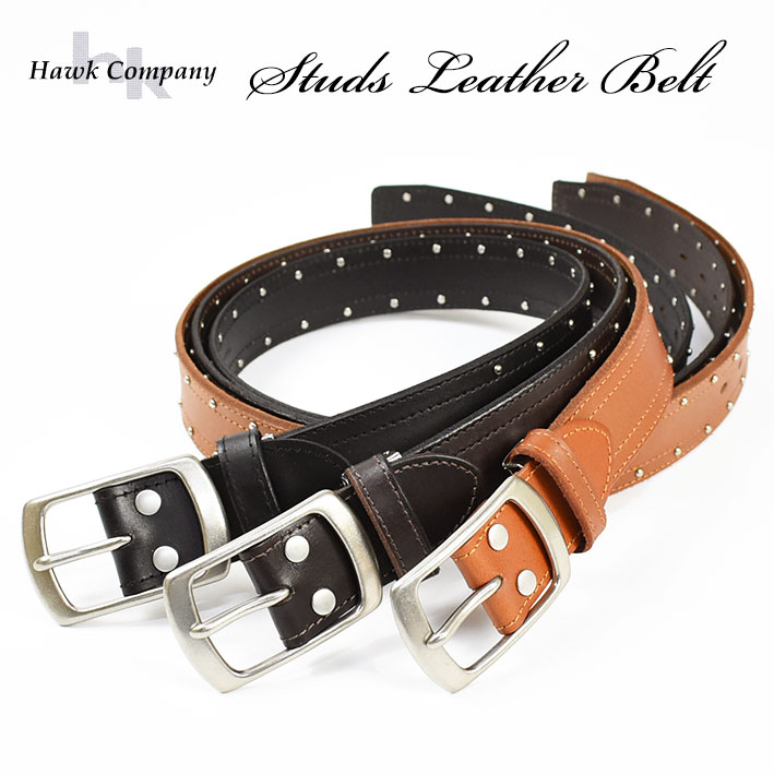 楽天市場】HAWK COMPANY ホークカンパニー ベルト スタッズ レザー