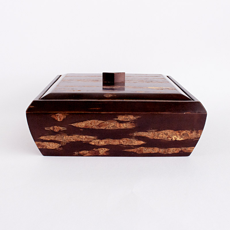 楽天市場】【アウトレット】桜皮製 角菓子器（フタ付） / 工芸品 雑貨