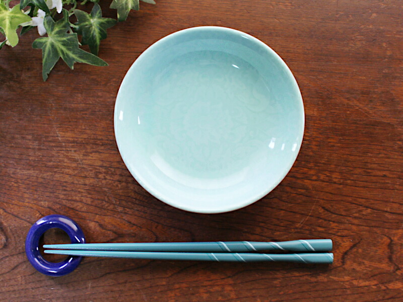 楽天市場】【アウトレット】青磁 蓮柄 浅ボール / 食器 皿 小皿 深小皿