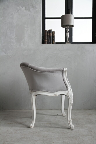 楽天市場】ソファチェア ホワイト & ライトグレー ベルベット Classic