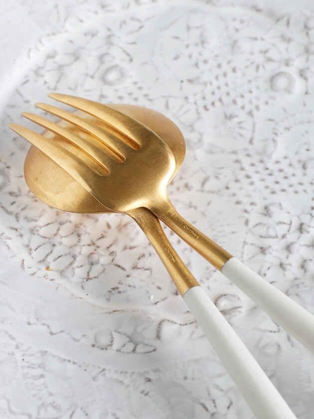 楽天市場】【SET】 ディナー Cutipol GOA WHITE MATTE x GOLD