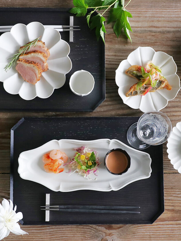 楽天市場】盆 四角 ブラック オリジナル 34x24cm TSUM // 黒 お盆 お